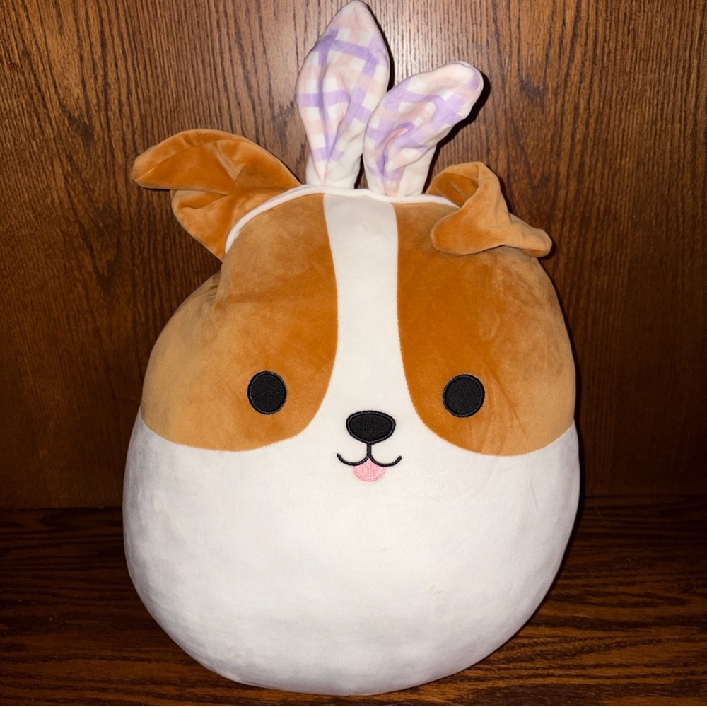 Squishmallow Rare 16" The Jack Russell The Dog with Bunny Ears Plush - Great Con